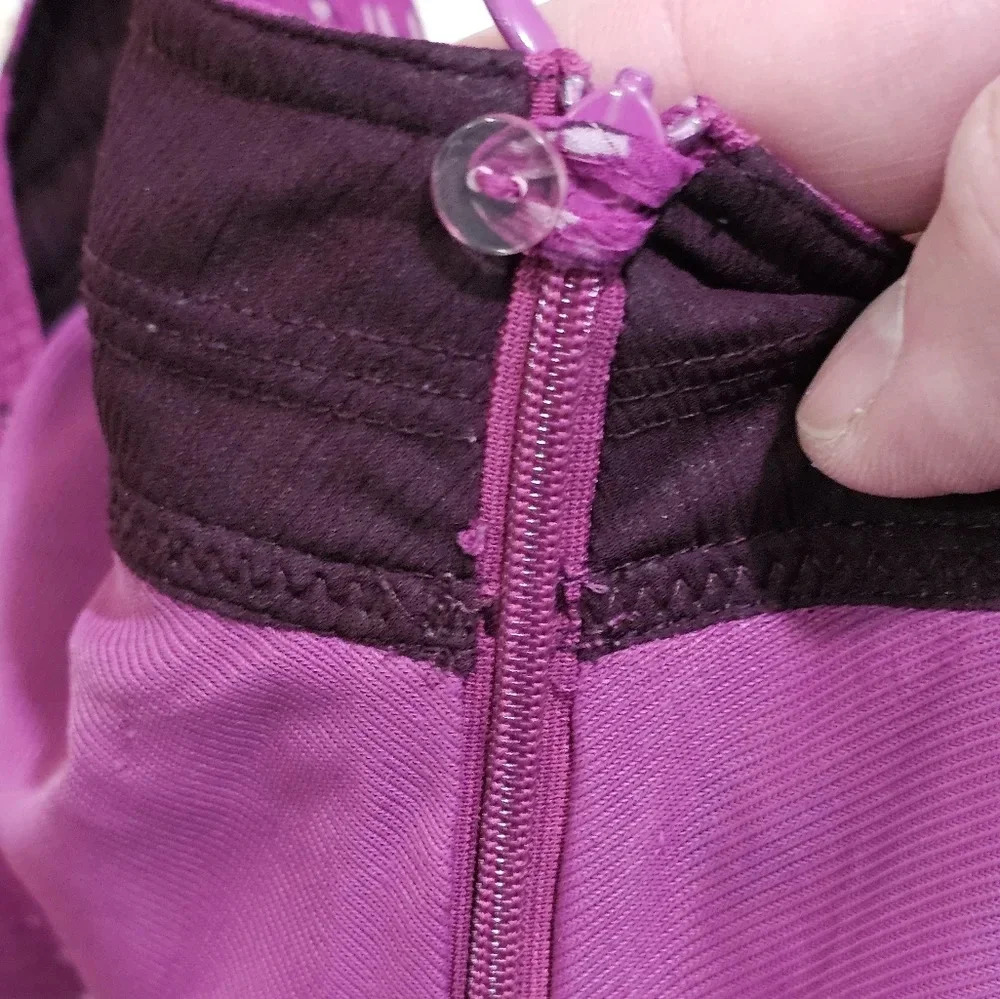 Vintage Esprit Size 10 Purple Cherry Blossom Skirt Knee Length Preppy Y2K - Picture 8 of 8
